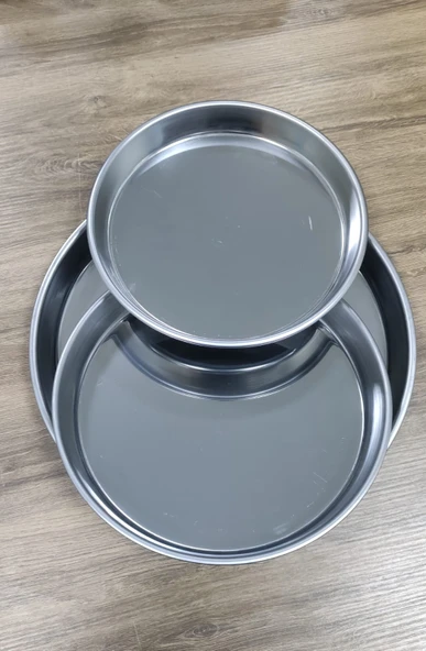 PASLANMAZ ÇELİK 3 LÜ FIRIN TEPSİSİ ÜÇLÜ TEPSİ - Resim 2