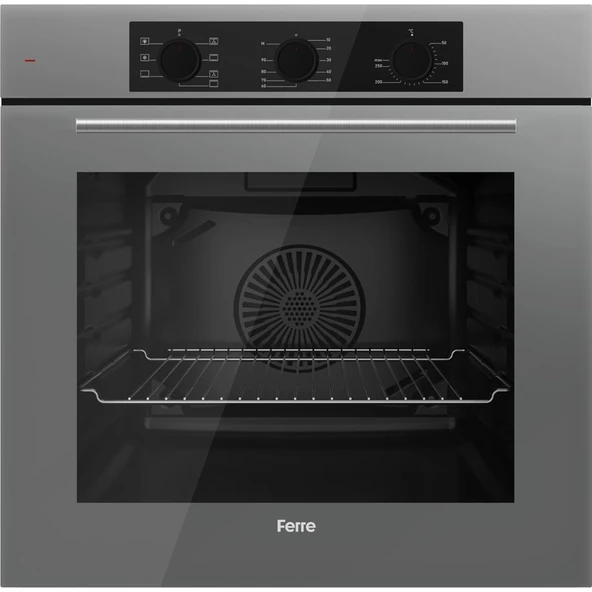 Ferre Ss Serisi Gri 5 Gözlü Ankastre Set ( QBL62CPR-SS038-D065 ) - Resim 2