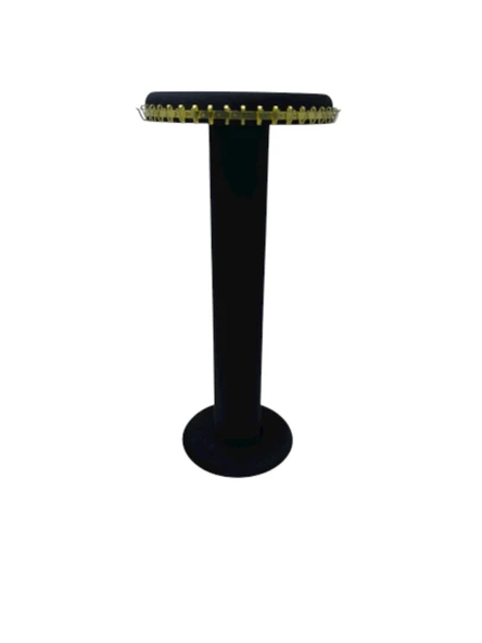 Süet Kumaş Siyah Renk 35 cm Yuvarlak Model Kolye-tesbih-bileklik Standı ürün görseli