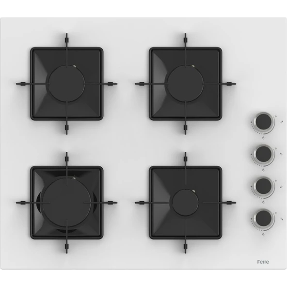 Ferre Flowart Ventora Plus Beyaz 3'lü Ankastre Set ( QBL63CB-SS206-D078 ) - Resim 3