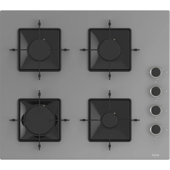 Ferre Flowart Ventora Essential Gri 3'lü Ankastre Set ( QBL63CPR-SS208-D088 ) - Resim 3