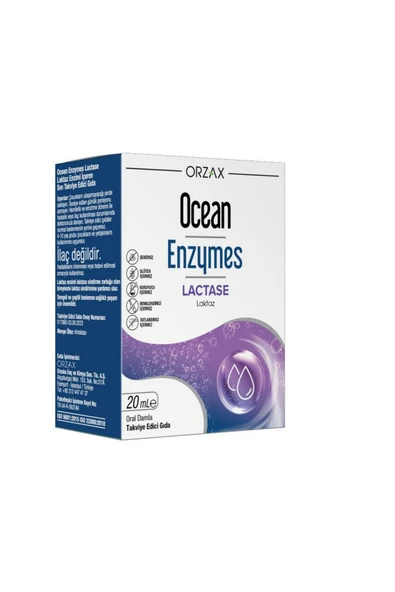 Ocean Enzymes Lactase Damla 20 ml ürün görseli 1