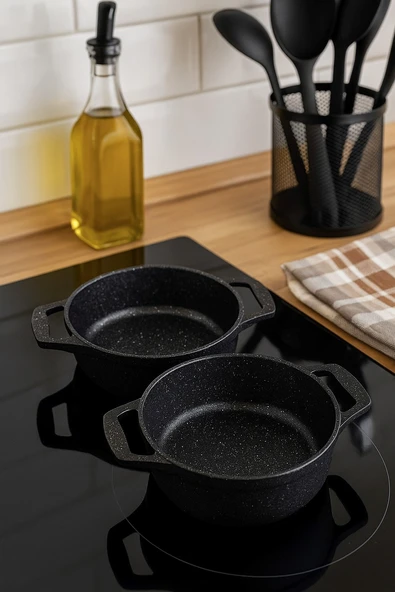 Brillant  2’li  Granit Sahan Seti – 18 cm & 20 cm ürün görseli