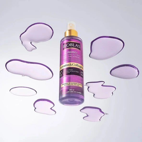 Bioblas Keratin Collagen Onarıcı Dolgunlaştırıcı Sıvı Saç Kremi 200 ml - 3