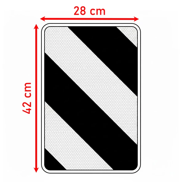 Ağır Nakliyat Lowbed İçin 2 Adet 28x42 cm Kırmızı Beyaz Reflektörlü Lowbed  Yük Uyarı Levhası - Resim 3