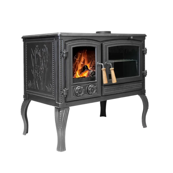 TDS Mercan Çift Kat Fırınlı Döküm Şömine Soba - Resim 2