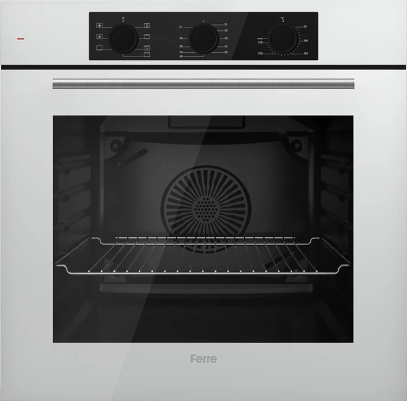 Ferre Ss Serisi Beyaz 5 Gözlü Ankastre Set ( QBL62CB-SS036-D078 ) - Resim 2