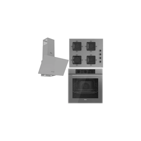 FERRE  QBL62CPR + SS208 + D088( gri) ankastre set ürün görseli