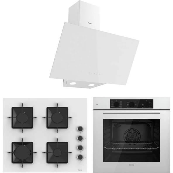 Ferre Elegant Line Basic Beyaz Ankastre Set ( QBL62CB-SS206-D078 ) ürün görseli