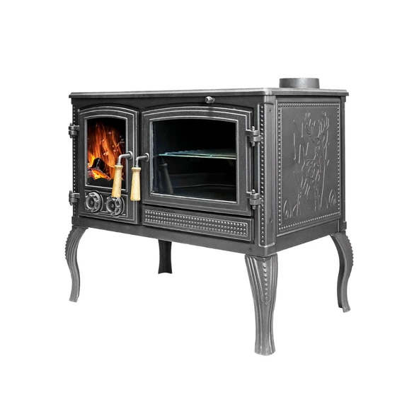 TDS Mercan Çift Kat Fırınlı Döküm Şömine Soba - Resim 3