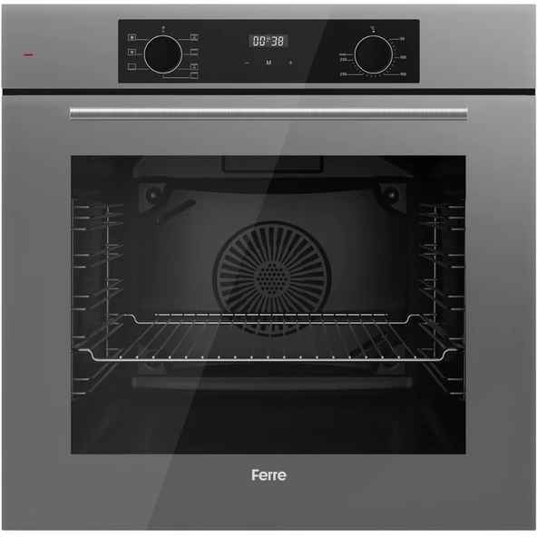 Ferre Flowart Lumora Essential Gri 3'lü Ankastre Set ( QBL63CPR-CS208-D088 ) - Resim 2