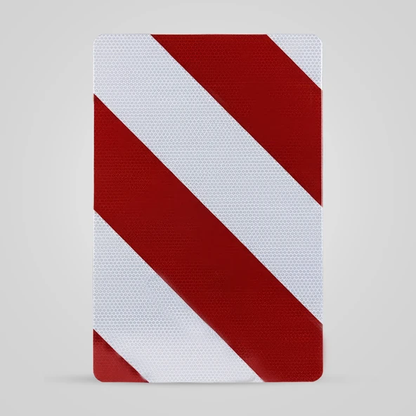 Ağır Nakliyat Lowbed İçin 2 Adet 28x42 cm Kırmızı Beyaz Reflektörlü Lowbed  Yük Uyarı Levhası ürün görseli