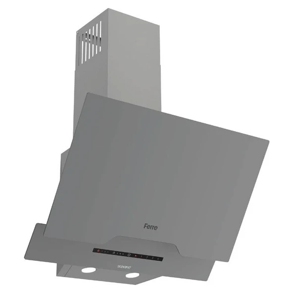 Ferre Flowart-Sılentart Serisi Gri Set (SS038 + QBL63CPR +D065-SA) - Emaye Izgara / 75 cm Ocak - Resim 5