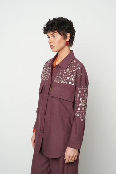 Kadın Robası Ve Kolları Nakış - Boncuk İşlemeli Ceket - 2