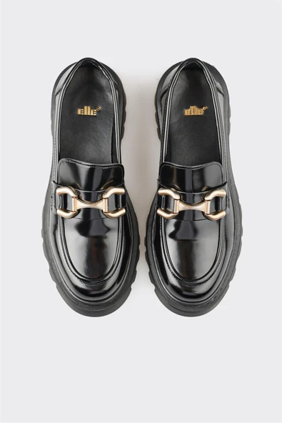 Siyah Kadın Loafer - Resim 4