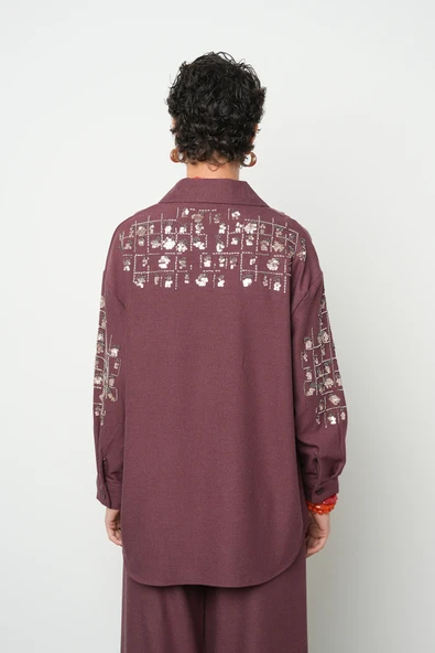 Kadın Robası Ve Kolları Nakış - Boncuk İşlemeli Ceket - 5