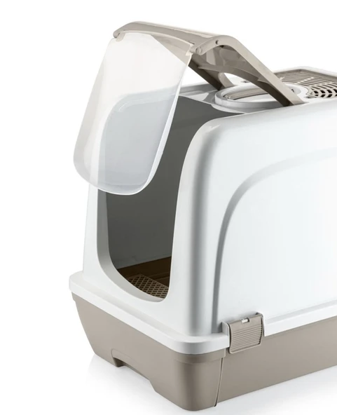 Orta Boy Çekmeceli Kapalı Kedi Tuvaleti Paspas ve Kürek Hediyeli - Resim 7