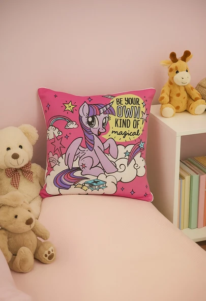 My Little Pony Magical Dekoratif Yastık 45x45 cm Karaca Home Renkli Çocuk Odası Yastığı - Resim 2