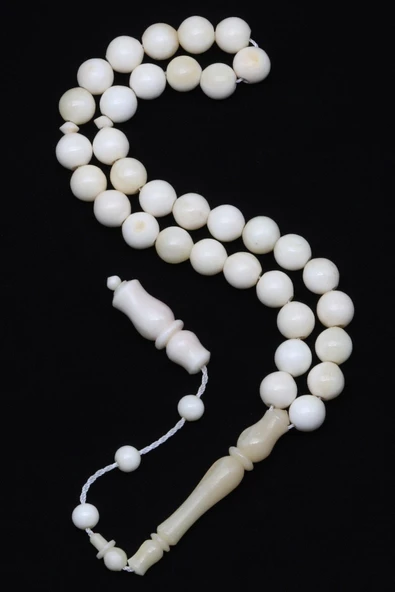 Kemik Tesbih 8 mm Küre Kesim - T-1522 - Resim 2