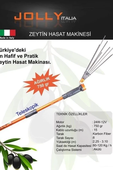 Jolly - Akülü Zeytin Hasat Makinası
