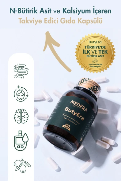 Medera Nutrition N-Bütirik Asit ve Kalsiyum İçeren Takviye Edici Gıda (Postbiyotik) - Resim 3