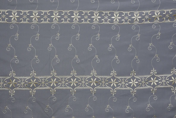 BRODE 1350 DESEN KREM RENK TEK KANAT Hazır dikilmiş Pileli Fon Perde 300*260 cm - Resim 11