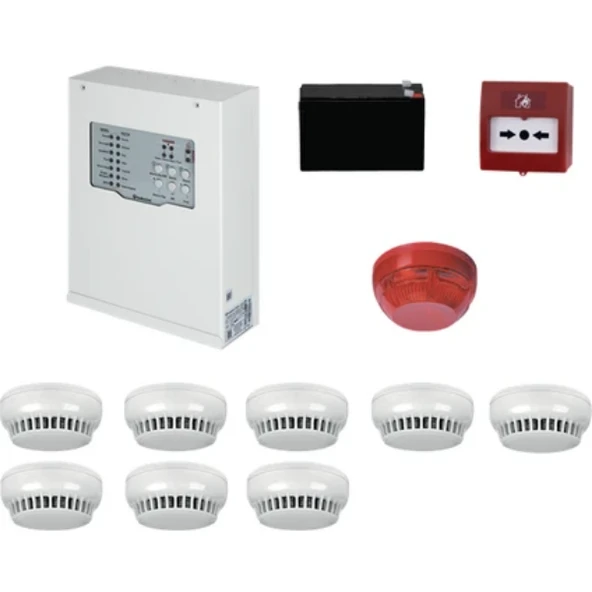 Teknim Konvansiyonel Sistem Yangın Alarm Seti 8 Li