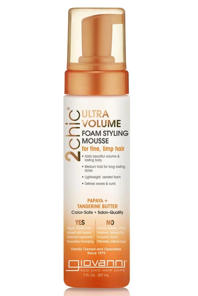 Giovanni 2chic Ultra Volume Hacimlendirici ve Şekillendirici Saç Köpüğü 207ML