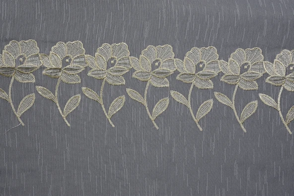 NAKIŞ 3 MODEL KREM KREM RENK TEK KANAT Hazır dikilmiş Pileli Fon Perde 300*260 cm - Resim 9