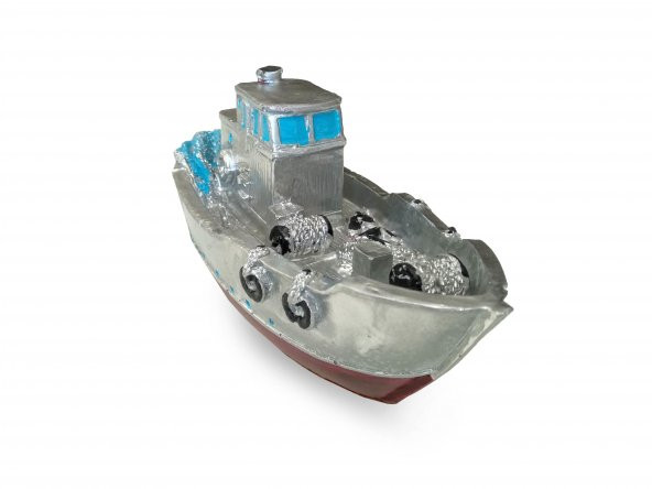 Dekoratif Polyester Döküm Küçük Boy Gemi Balıkçı Teknesi Biblo - 5