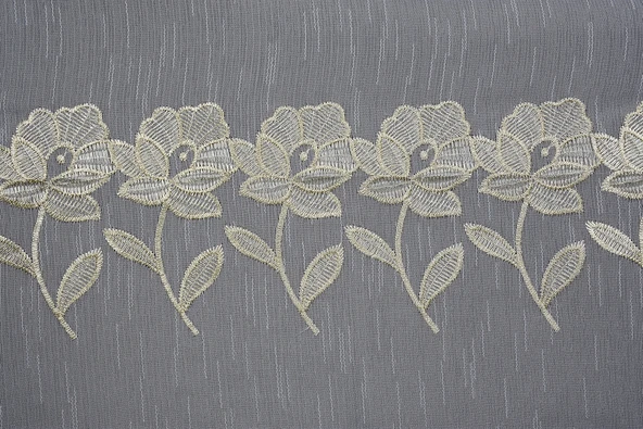 NAKIŞ 3 MODEL KREM KREM RENK TEK KANAT Hazır dikilmiş Pileli Fon Perde 300*260 cm - Resim 11