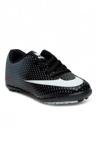 Celira Wlk Siyah Beyaz Halı Saha Erkek Çocuk Futbol Ayakkabı - Resim 2