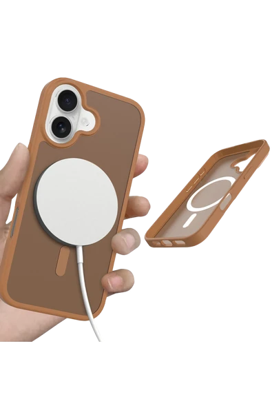 Apple iPhone 17 Jota Magsafe Kapak - Çöl Titanyum - Resim 4