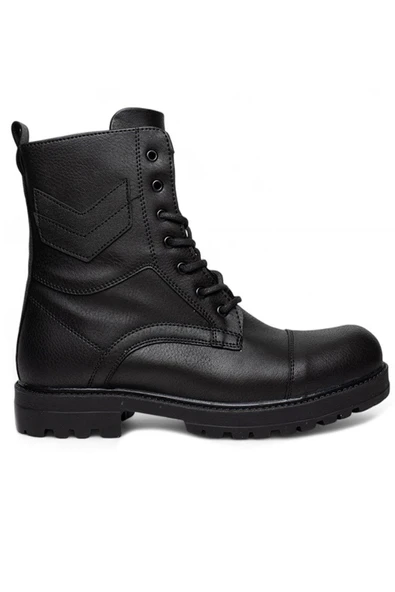 Celira Cnt Siyah Kauçuk Kaymaz Taban Erkek Postal Bot NSB932 - Resim 4