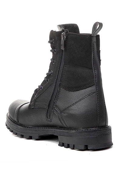 Celira Cnt Siyah Kauçuk Kaymaz Taban Erkek Postal Bot NSB931 - Resim 3