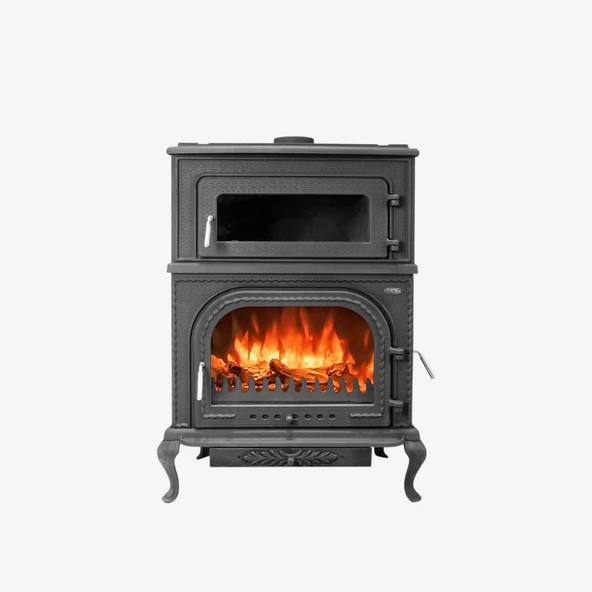 TDS Optima X Fırınlı,Yan Kapaklı, Alttan Küllüklü Döküm Şömine Soba - Resim 2