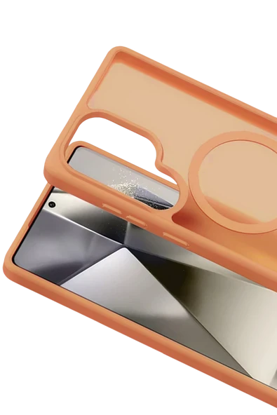 Samsung Galaxy S25 Ultra Jota Magsafe Kapak - Turuncu - Resim 2