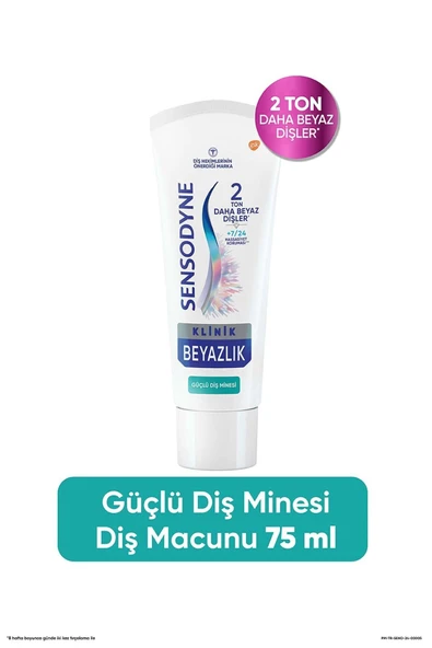 Sensodyne Klinik Beyazlık Güçlü Diş Minesi Diş Macunu 75ml - Resim 8