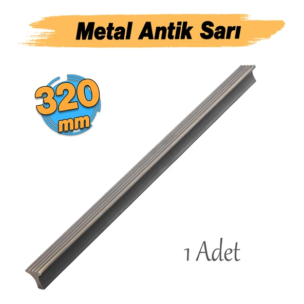 Foça 320 mm 32 cm Soft Antik Sarı Metal Kulp Kapak Kulpu Dayanıklı Kulpları Mobilya Çekmece Dolap - Resim 2