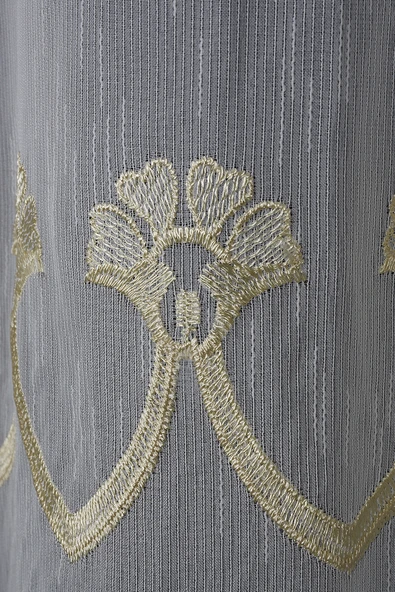 NAKIŞ 4 MODEL KREM KREM RENK TEK KANAT Hazır dikilmiş Pileli Fon Perde 300*260 cm - Resim 7