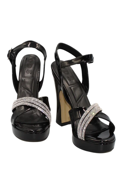 Celira Siyah Kadıın Rugan Platform Topuklu Ayakkabı - Resim 7