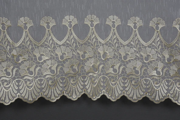 NAKIŞ 4 MODEL KREM KREM RENK TEK KANAT Hazır dikilmiş Pileli Fon Perde 300*260 cm - Resim 12