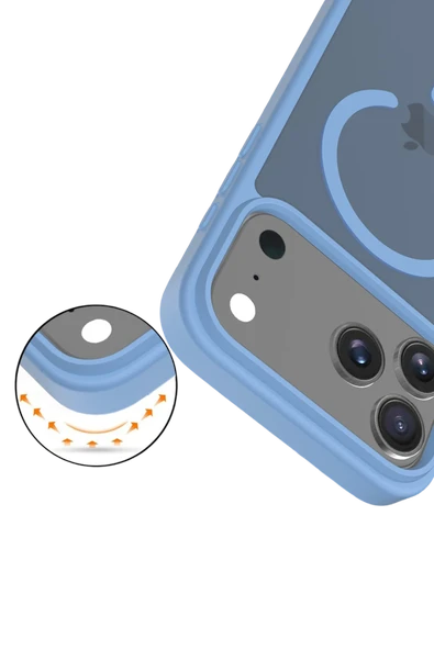 Apple iPhone 17 Pro Jota Magsafe Kapak - Açık Mavi - Resim 2