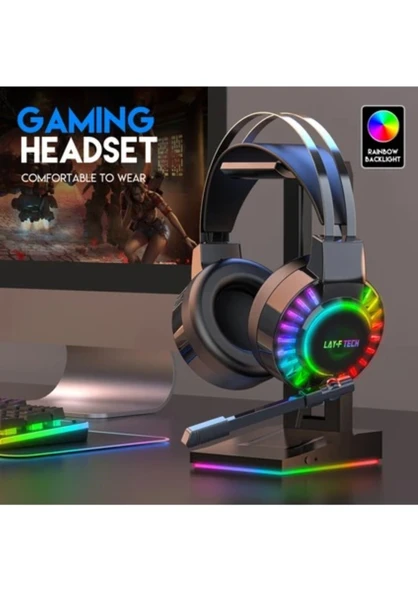 H60 Kablolu 7.1 Usb Oyuncu Kulaklık Rgb Stereo Hd Mikrofon Gaming Kulaklık ürün görseli 1