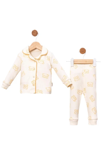 Celira Bbc Sarı Lüks Çıtçıtlı Kız Bebe Pijama Takımı ürün görseli