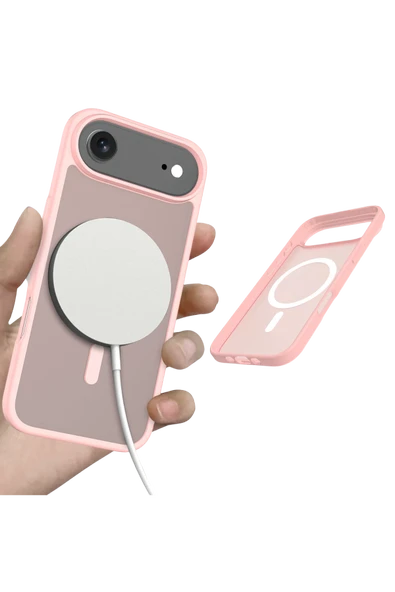 Apple iPhone 17 Air Jota Magsafe Kapak - Pudra - Resim 4