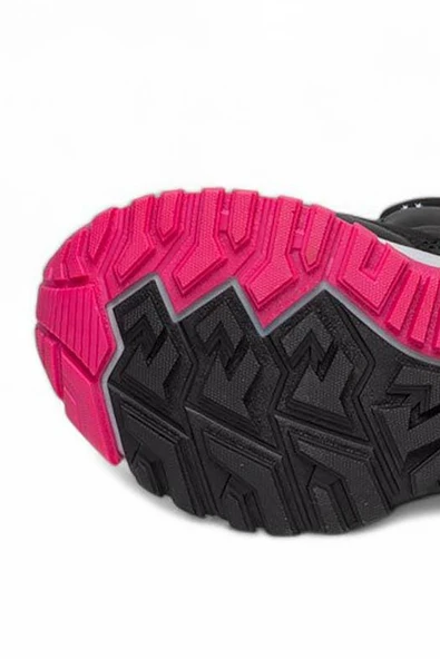 Celira Plc Siyah Fuşya Suya Dayanıklı Kaymaz Kız Çocuk Kar Botu - Resim 4