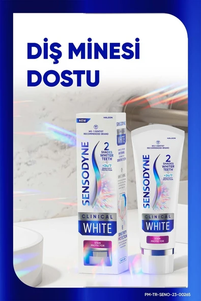 Sensodyne Klinik Beyazlık Çay, Kahve ve Tütün Lekelerine Karşı Diş Macunu 75ml - Resim 5
