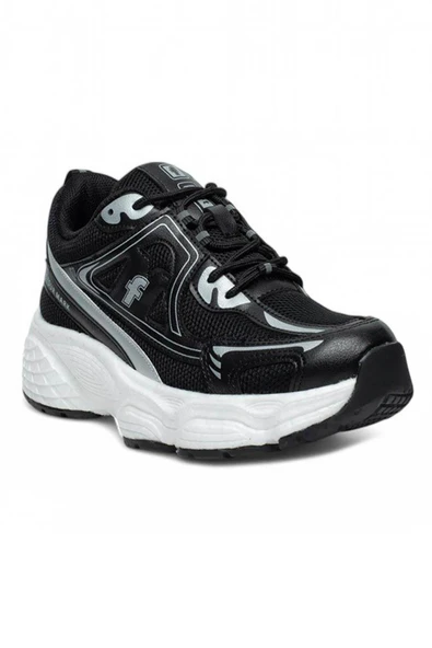 Celira Flt Siyah Beyaz Fileli Kadın Sneaker Spor Ayakkabı - Resim 3