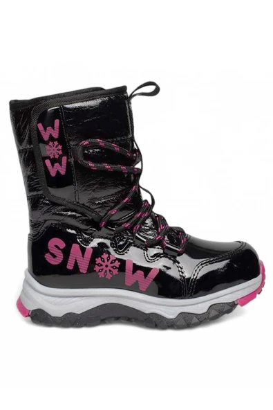 Celira Snw Siyah Fuji Suya Dayanıklı Kaymaz Kız Çocuk Kar Botu ürün görseli 1